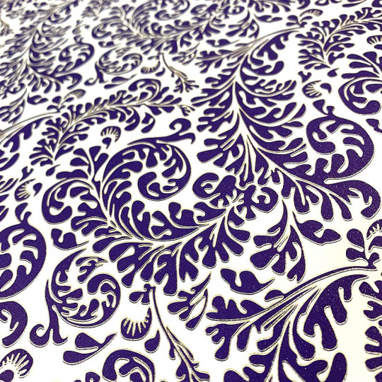 Blue Fern Fronds Italian Print Paper ~ Rossi Italy